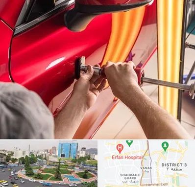 صافکاری با دستگاه مکش در ونک 