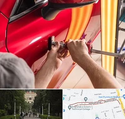 صافکاری با دستگاه مکش در بلوار معلم رشت 