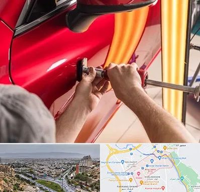 صافکاری با دستگاه مکش در معالی آباد شیراز 