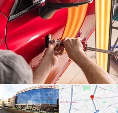 صافکاری با دستگاه مکش در نصف راه تبریز