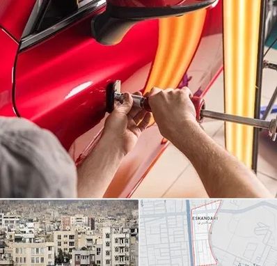 صافکاری با دستگاه مکش در اسکندری