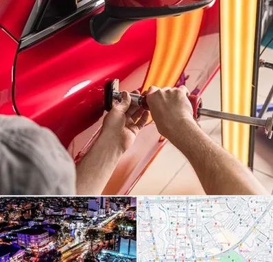 صافکاری با دستگاه مکش در منظریه رشت 