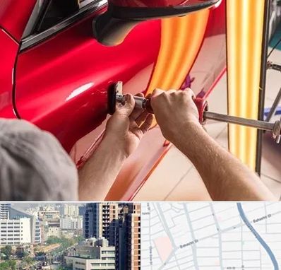 صافکاری با دستگاه مکش در خیابان بهشتی