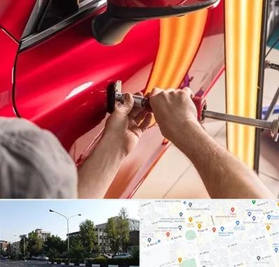 صافکاری با دستگاه مکش در میدان کاج 