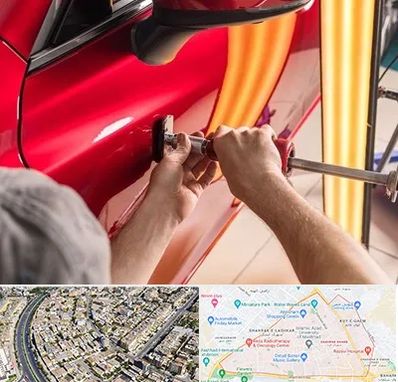 صافکاری با دستگاه مکش در شهرک غرب مشهد 