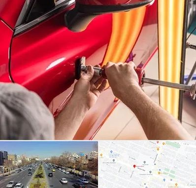 صافکاری با دستگاه مکش در بلوار معلم مشهد 