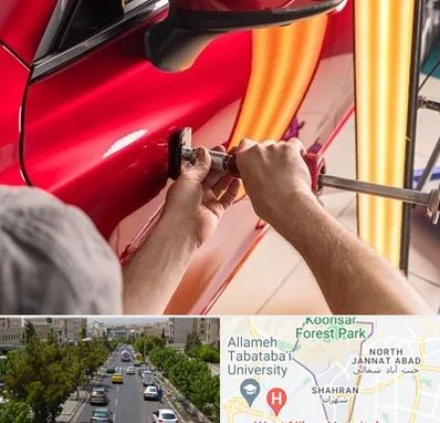 صافکاری با دستگاه مکش در شهران 