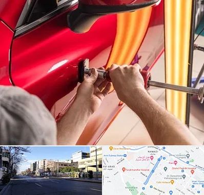 صافکاری با دستگاه مکش در خیابان ملاصدرا شیراز 