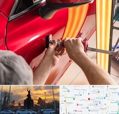 صافکاری با دستگاه مکش در میدان حر 