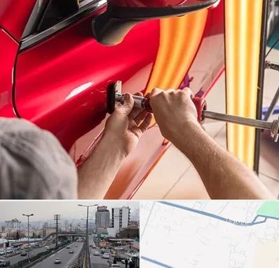 صافکاری با دستگاه مکش در بلوار ارتش