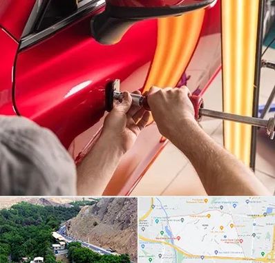 صافکاری با دستگاه مکش در کن 