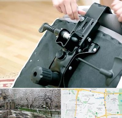 تعمیر صندلی جک دار در باغ فیض 