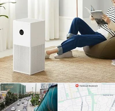 دستگاه تصفیه هوا در بلوار فرحزادی