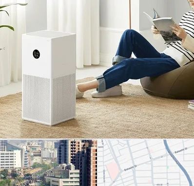 دستگاه تصفیه هوا در خیابان بهشتی