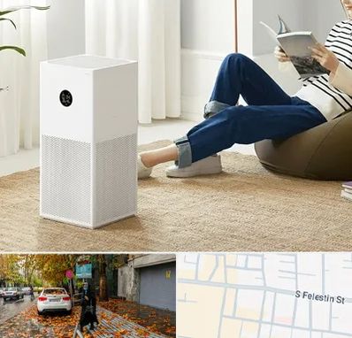 دستگاه تصفیه هوا در خیابان فلسطین