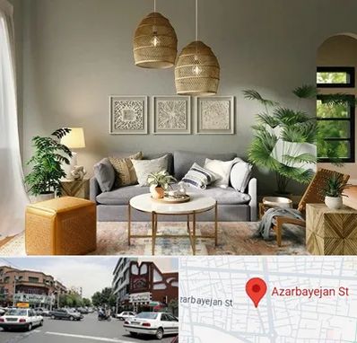 فروش لوازم دکوری و تزئینی در خیابان آذربایجان
