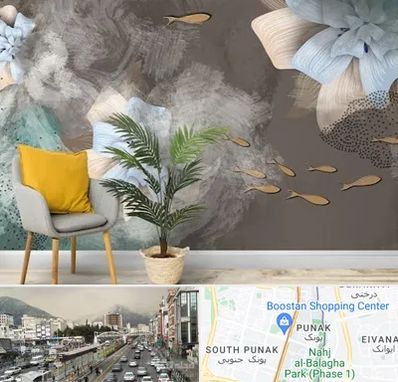 فروشگاه کاغذ دیواری در پونک 