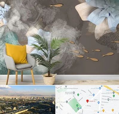 فروشگاه کاغذ دیواری در هنگام 