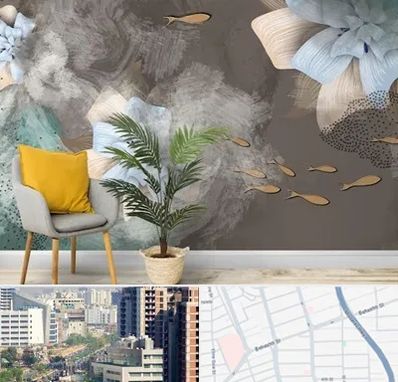 فروشگاه کاغذ دیواری در خیابان بهشتی