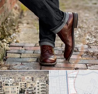 کفش چرم مردانه در اسکندری
