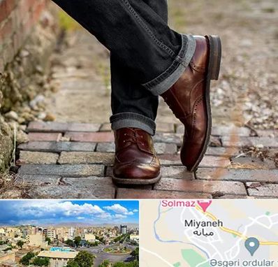 کفش چرم مردانه در میانه