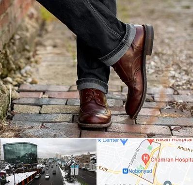 کفش چرم مردانه در اقدسیه 