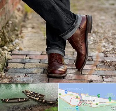 کفش چرم مردانه در بندر انزلی