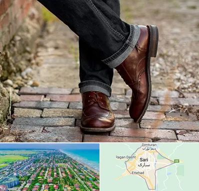 کفش چرم مردانه در ساری