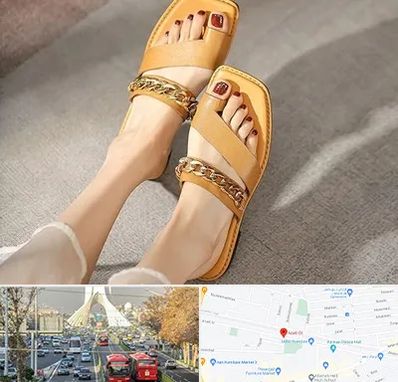 کفش صندل زنانه در خیابان آزادی 