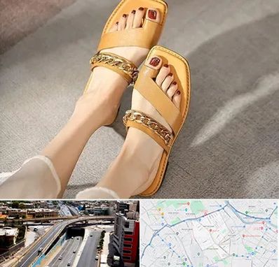 کفش صندل زنانه در ستارخان شیراز 