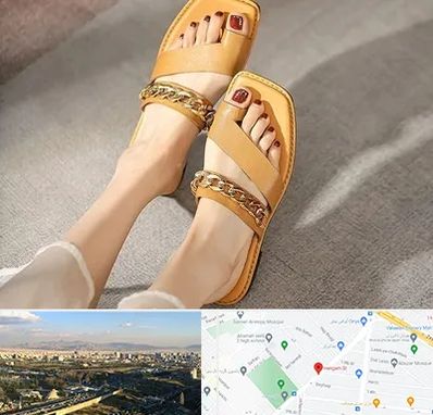 کفش صندل زنانه در هنگام 