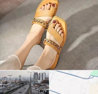 کفش صندل زنانه در بلوار ارتش