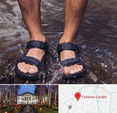 کفش صندل مردانه در باغ فردوس