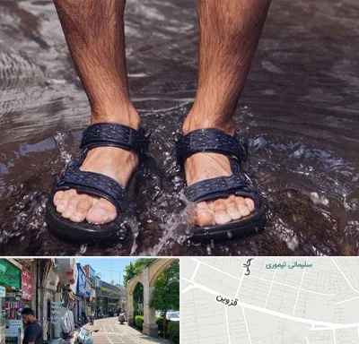 کفش صندل مردانه در خیابان قزوین