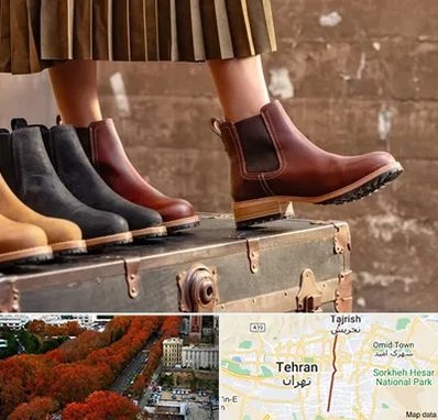 کفش چرم زنانه در ولیعصر 