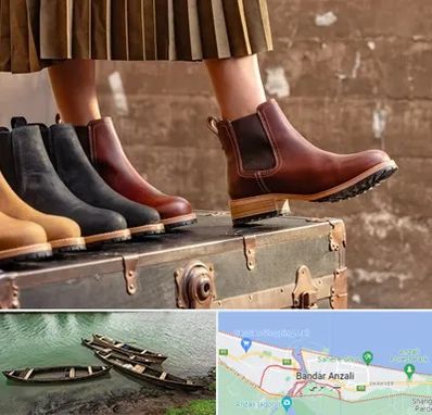 کفش چرم زنانه در بندر انزلی