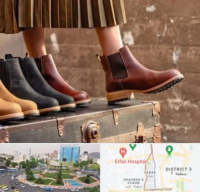 کفش چرم زنانه در ونک 