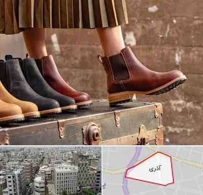 کفش چرم زنانه در آذری