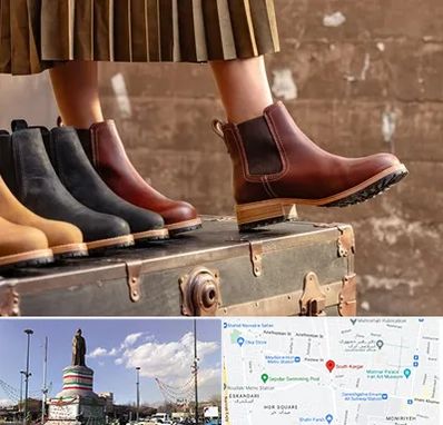 کفش چرم زنانه در کارگر جنوبی 