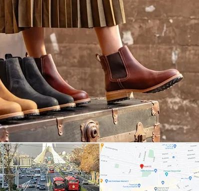 کفش چرم زنانه در خیابان آزادی 