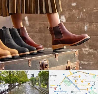 کفش چرم زنانه در خیابان ارم شیراز 