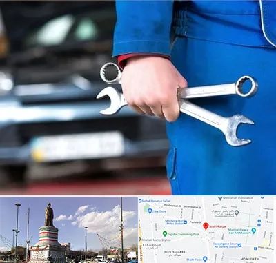 تعمیرگاه خودرو در کارگر جنوبی