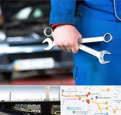 تعمیرگاه خودرو در پارک وی