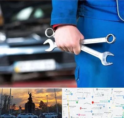 تعمیرگاه خودرو در میدان حر