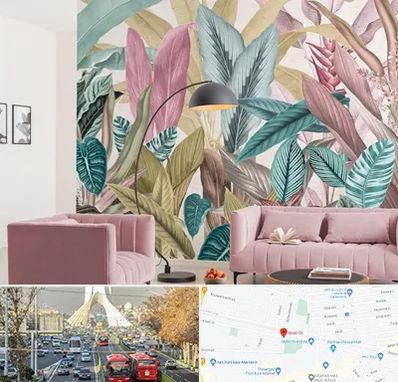 کاغذ دیواری ارزان در خیابان آزادی 