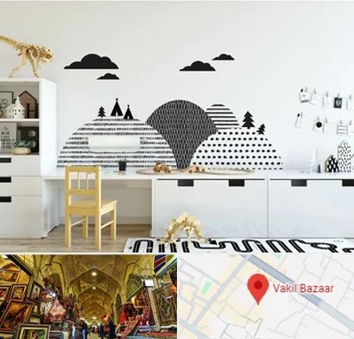 فروش برچسب دیواری در بازار وکیل شیراز