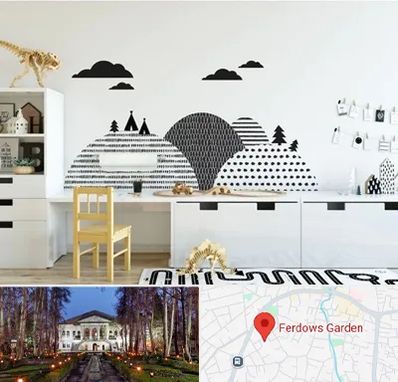 فروش برچسب دیواری در باغ فردوس