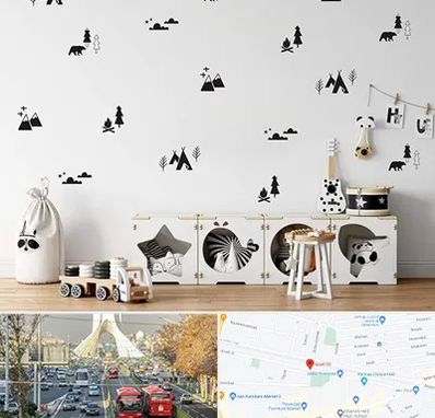 فروش استیکر دیواری در خیابان آزادی 