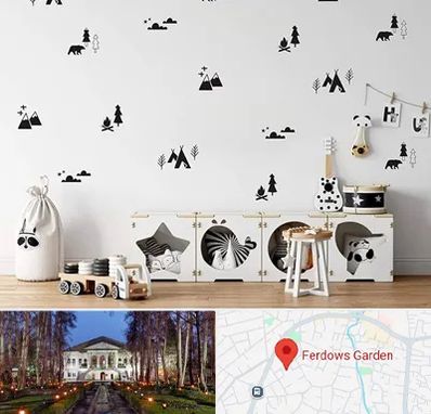 فروش استیکر دیواری در باغ فردوس