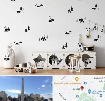 فروش استیکر دیواری در فلکه گاز شیراز 